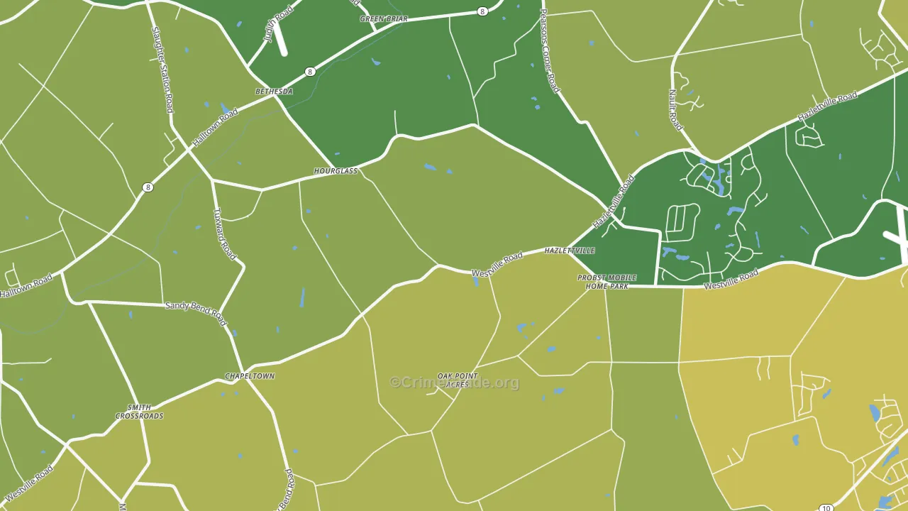 Hazlettville, DE Map of Vandalism Rates