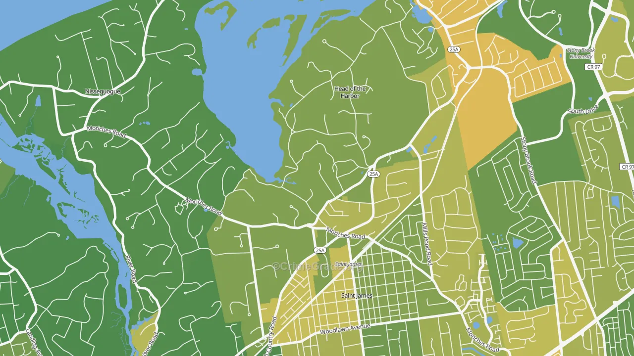 Head of the Harbor, NY Map of Vandalism Rates