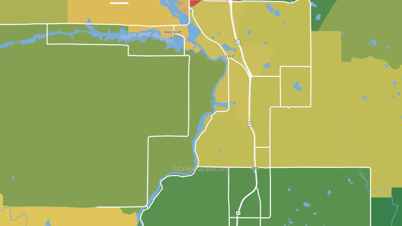Heafford Junction, WI Map of Vandalism Rates