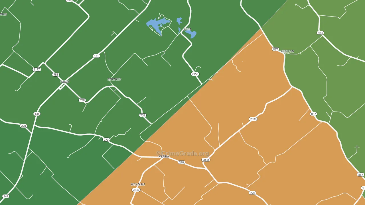 Hearin, KY Map of Vandalism Rates
