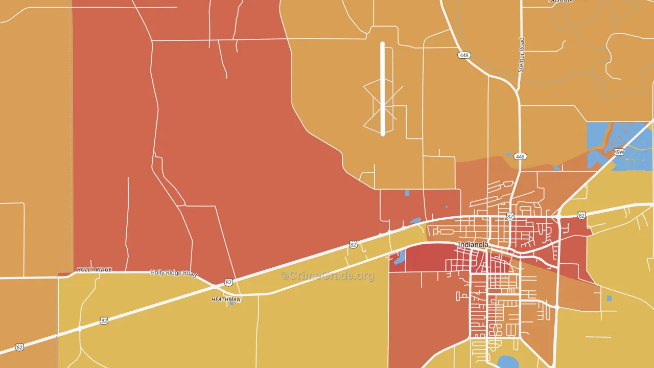 Heathman, MS Map of Vandalism Rates