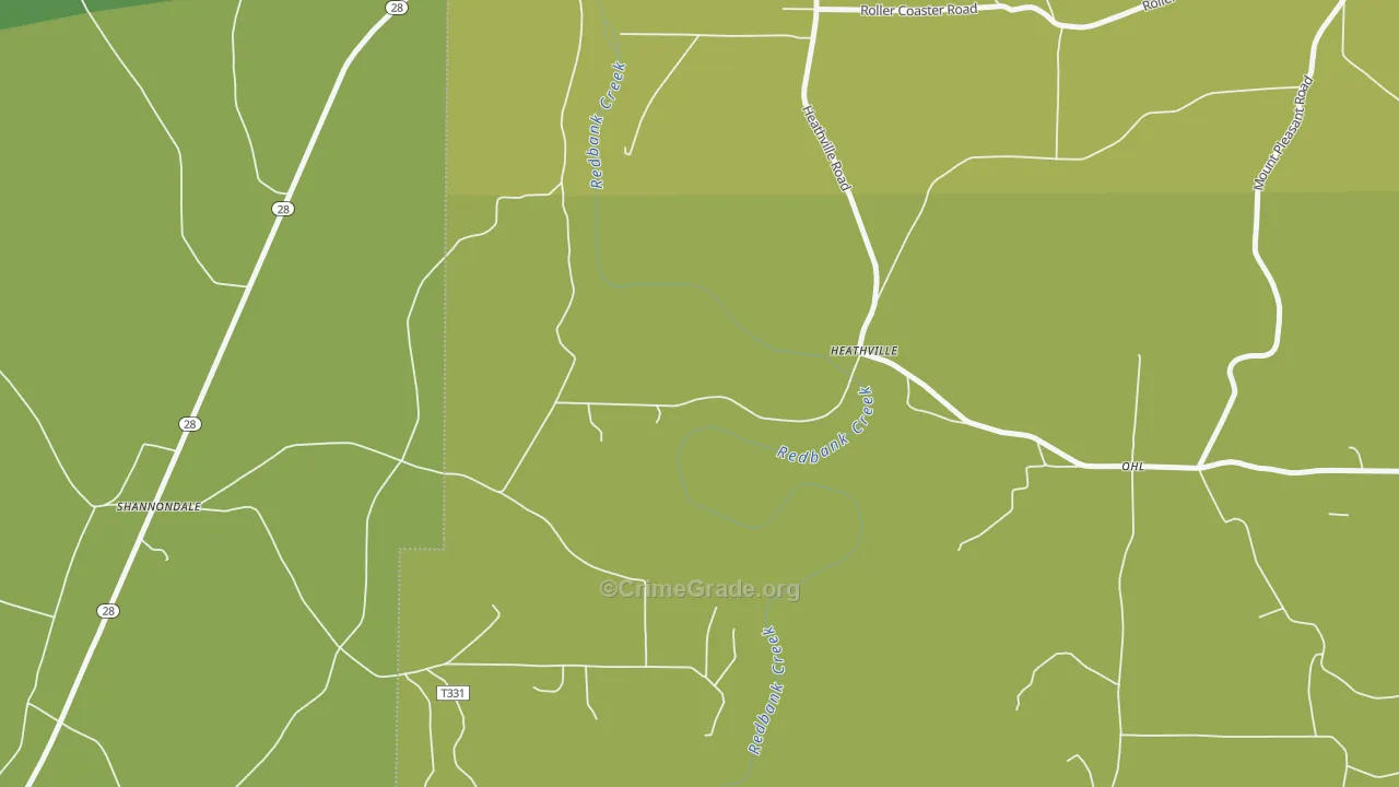 Heathville, PA Map of Vandalism Rates