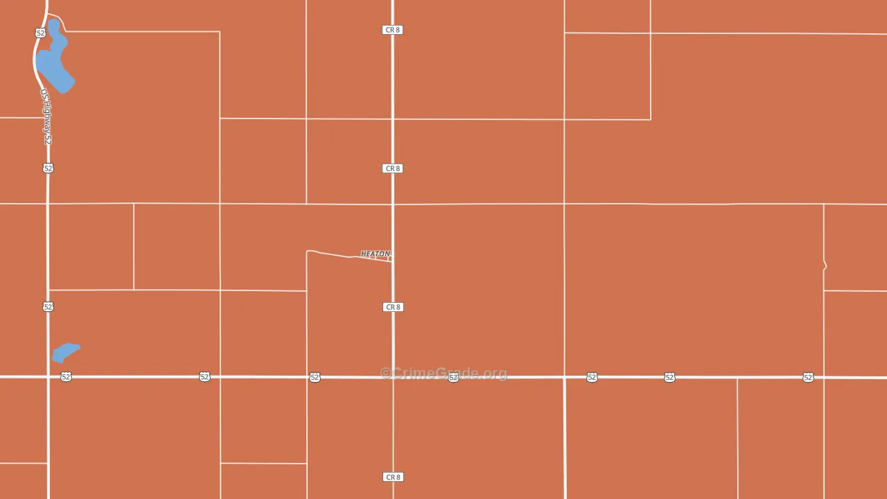 Heaton, ND Map of Vandalism Rates