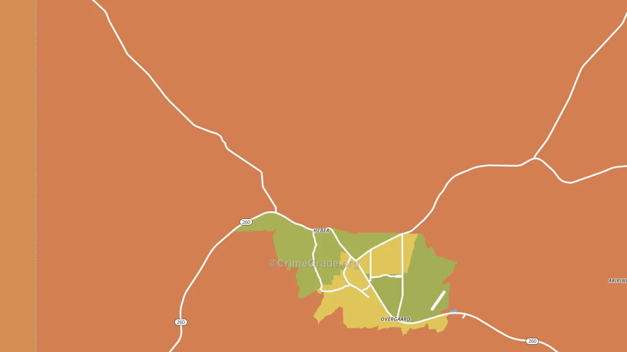 Heber, AZ Map of Vandalism Rates
