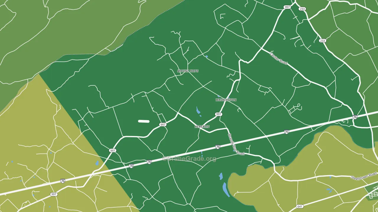 Heberlig, PA Map of Vandalism Rates