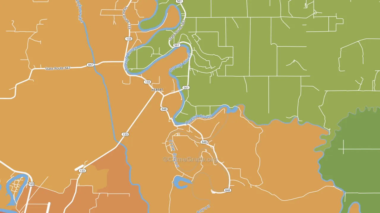 Hebert, LA Map of Vandalism Rates