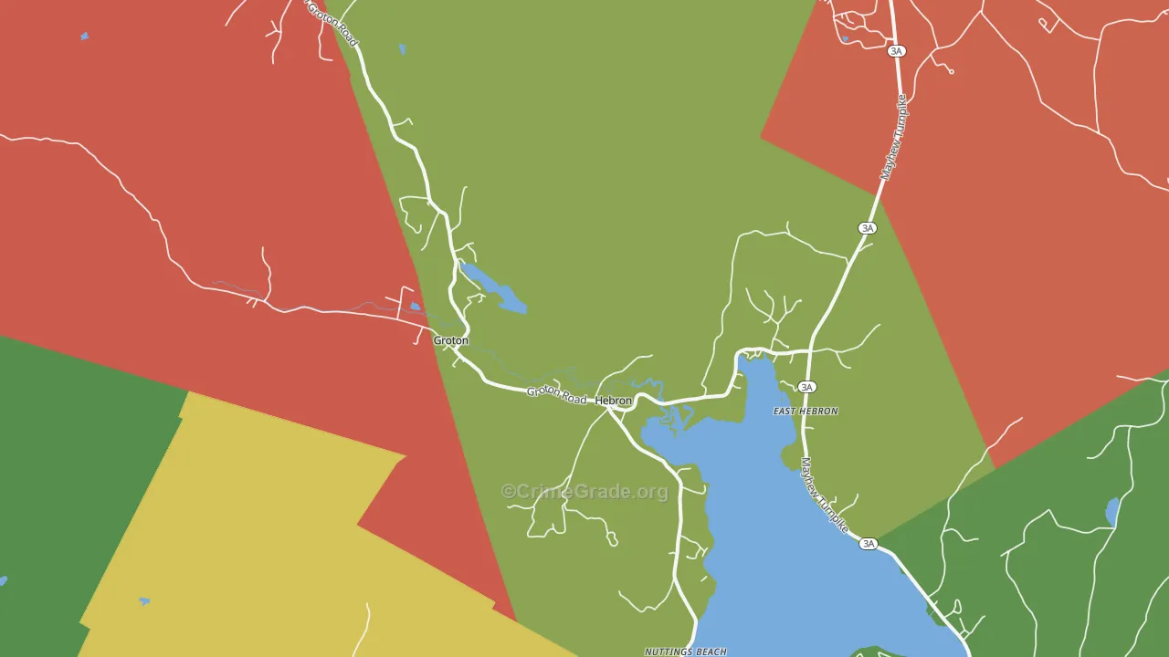 Hebron, NH Map of Vandalism Rates