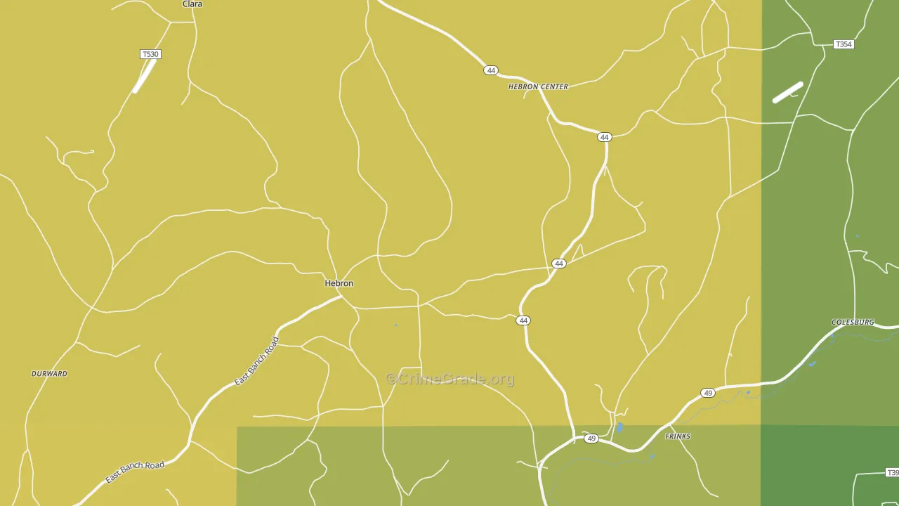 Hebron, PA Map of Vandalism Rates