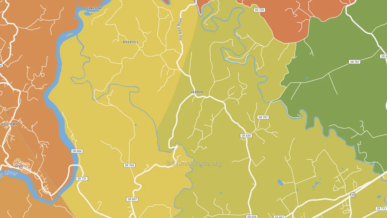 Hebron, VA Map of Vandalism Rates