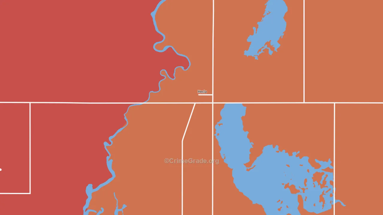 Hecla, SD Map of Vandalism Rates