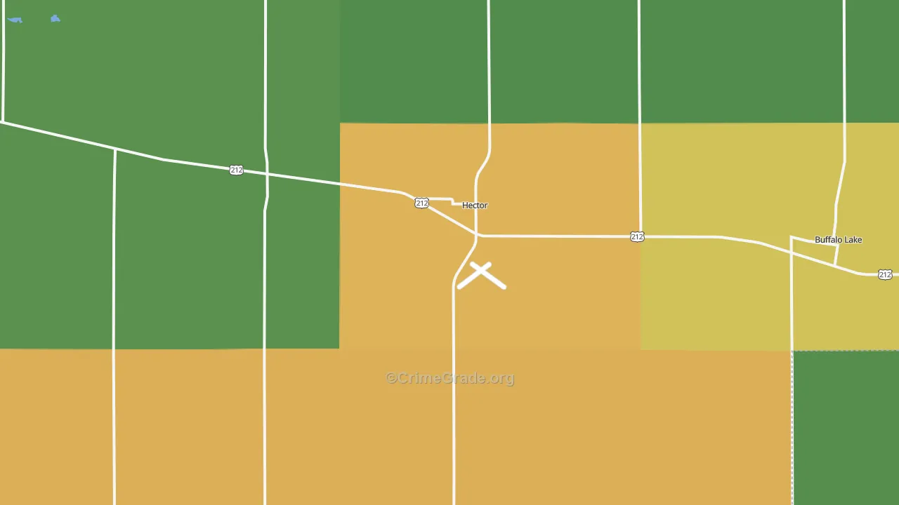 Hector, MN Map of Vandalism Rates