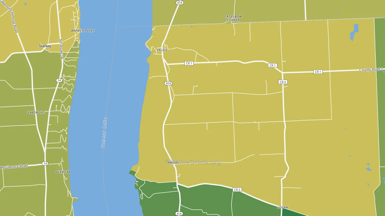 Hector, NY Map of Vandalism Rates