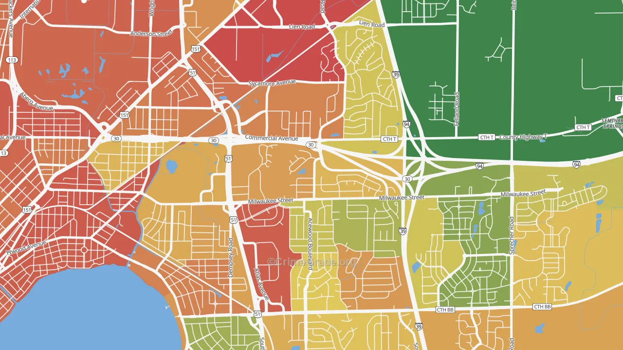 Heistand, Madison, WI Map of Vandalism Rates