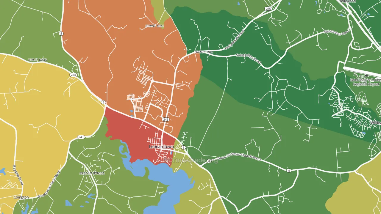 Helen, MD Map of Vandalism Rates