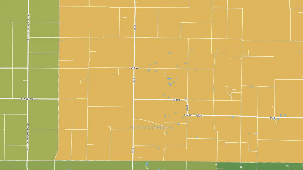 Helena, IL Map of Vandalism Rates