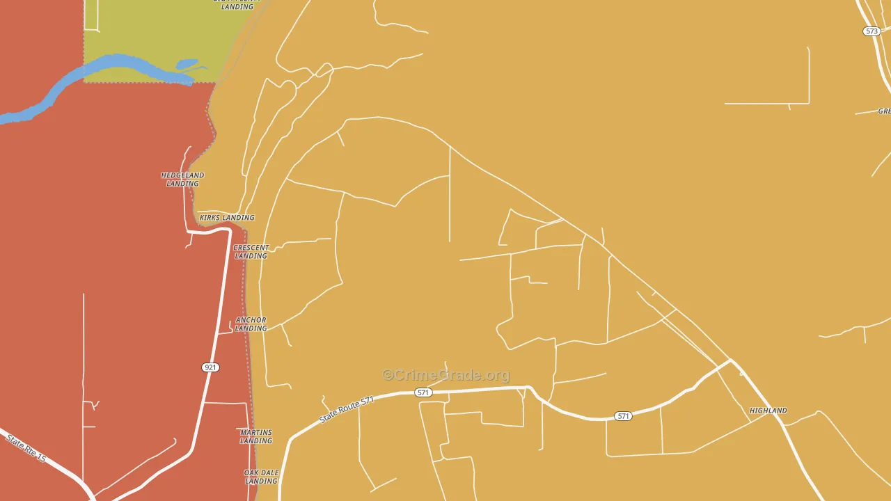 Helena, LA Map of Vandalism Rates