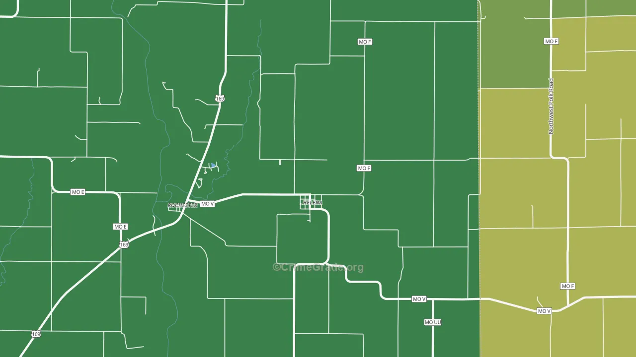 Helena, MO Map of Vandalism Rates