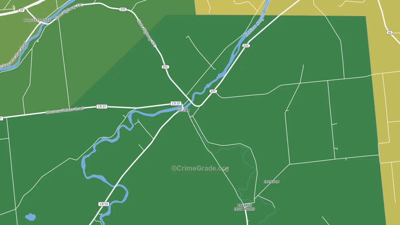 Helena, NY Map of Vandalism Rates