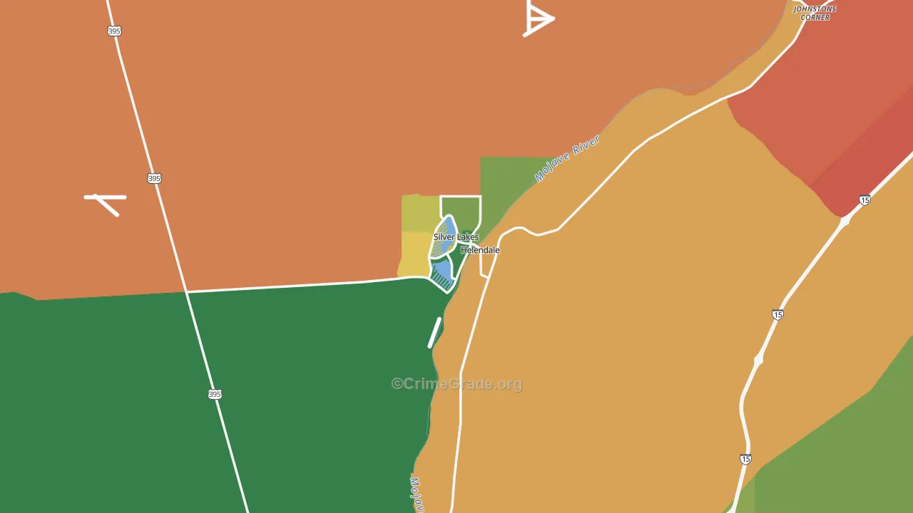 Helendale, CA Map of Vandalism Rates