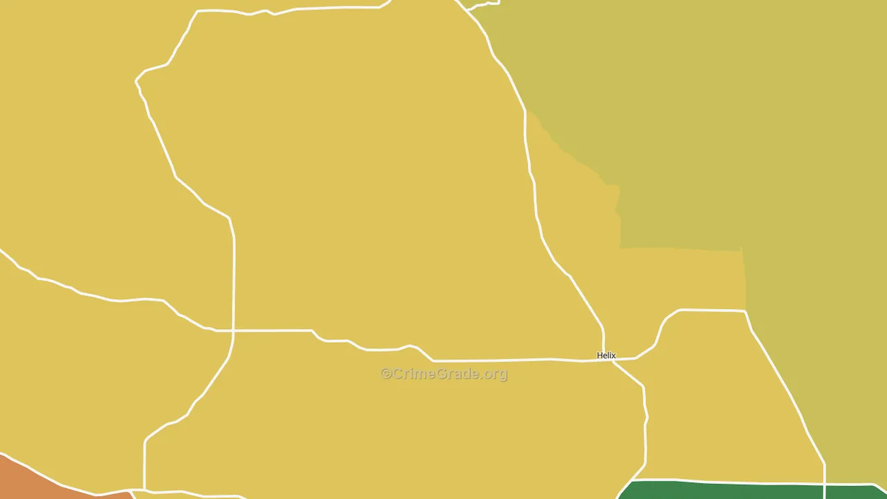 Helix, OR Map of Vandalism Rates