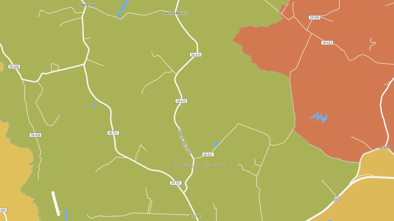 Helmet, VA Map of Vandalism Rates