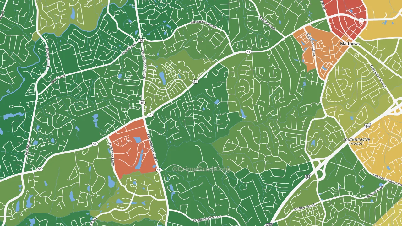 Hembstead, Charlotte, NC Map of Vandalism Rates