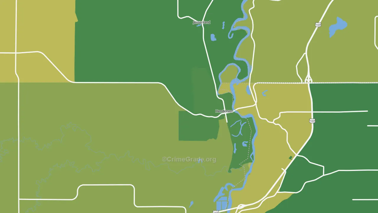 Henderson, MN Map of Vandalism Rates