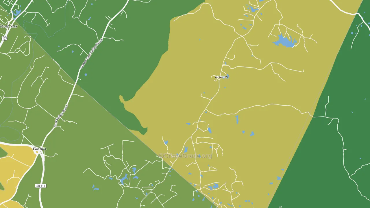 Hendon, TN Map of Vandalism Rates