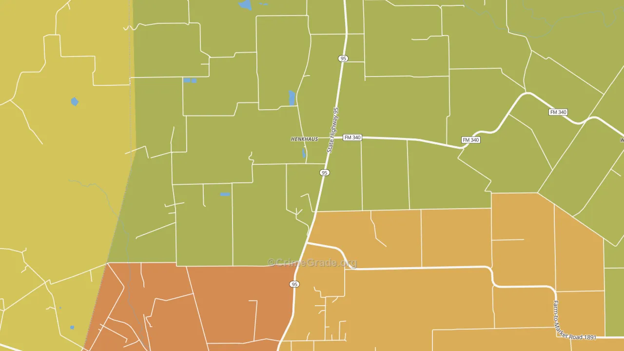 Henkhaus, TX Map of Vandalism Rates