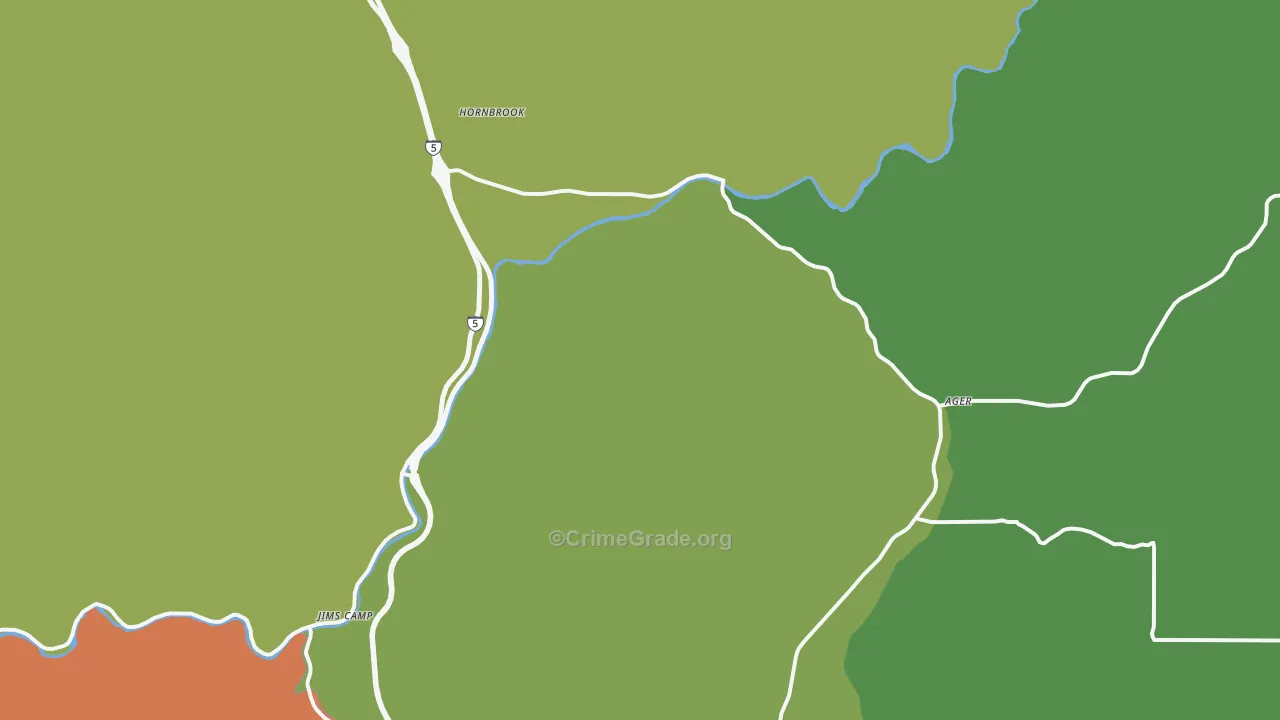 Henley, CA Map of Vandalism Rates