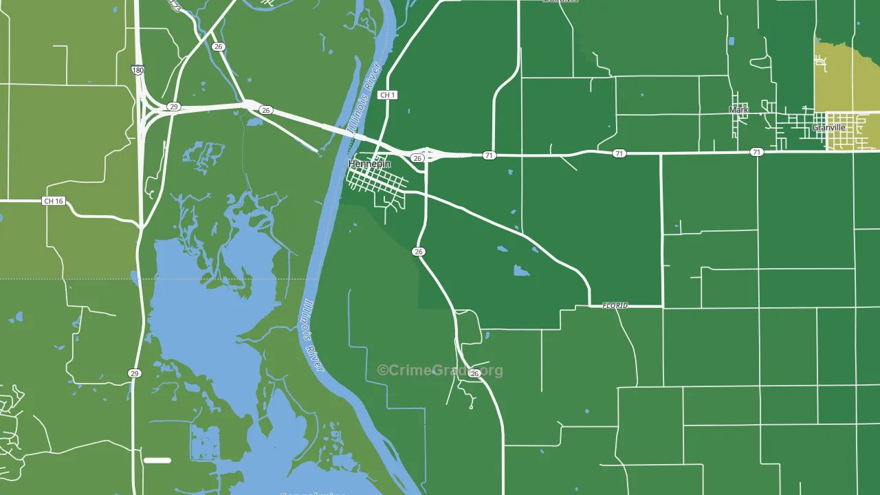 Hennepin, IL Map of Vandalism Rates