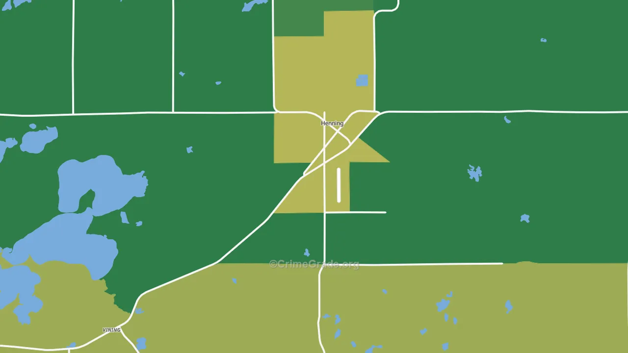 Henning, MN Map of Vandalism Rates
