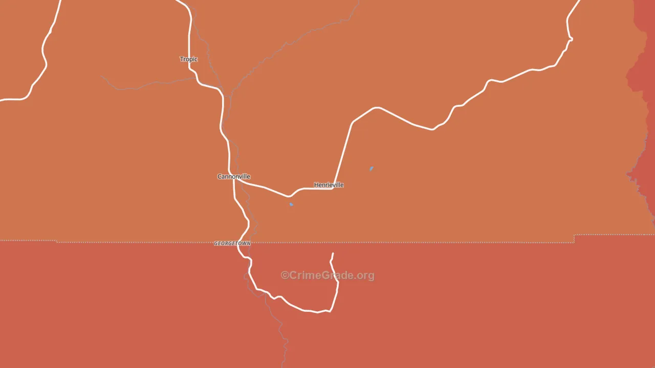 Henrieville, UT Map of Vandalism Rates