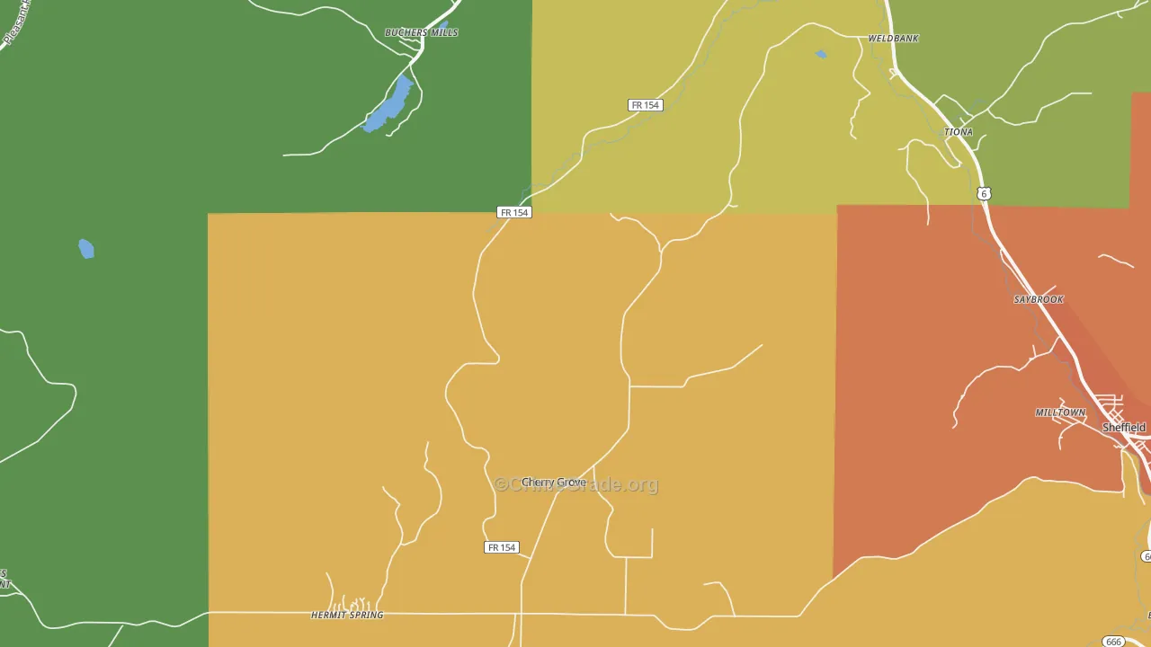 Henrys Mill, PA Map of Vandalism Rates