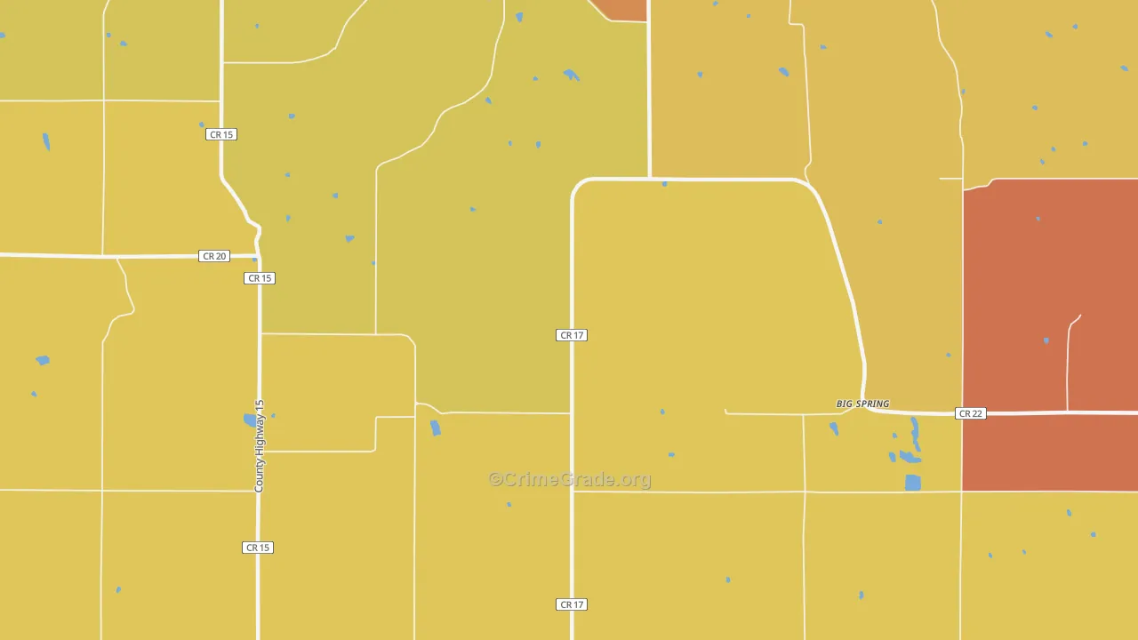 Henrytown, MN Map of Vandalism Rates