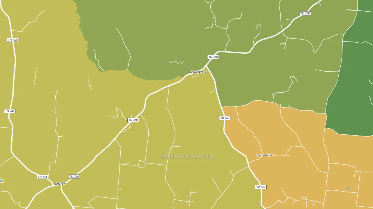 Henryville, TN Map of Vandalism Rates