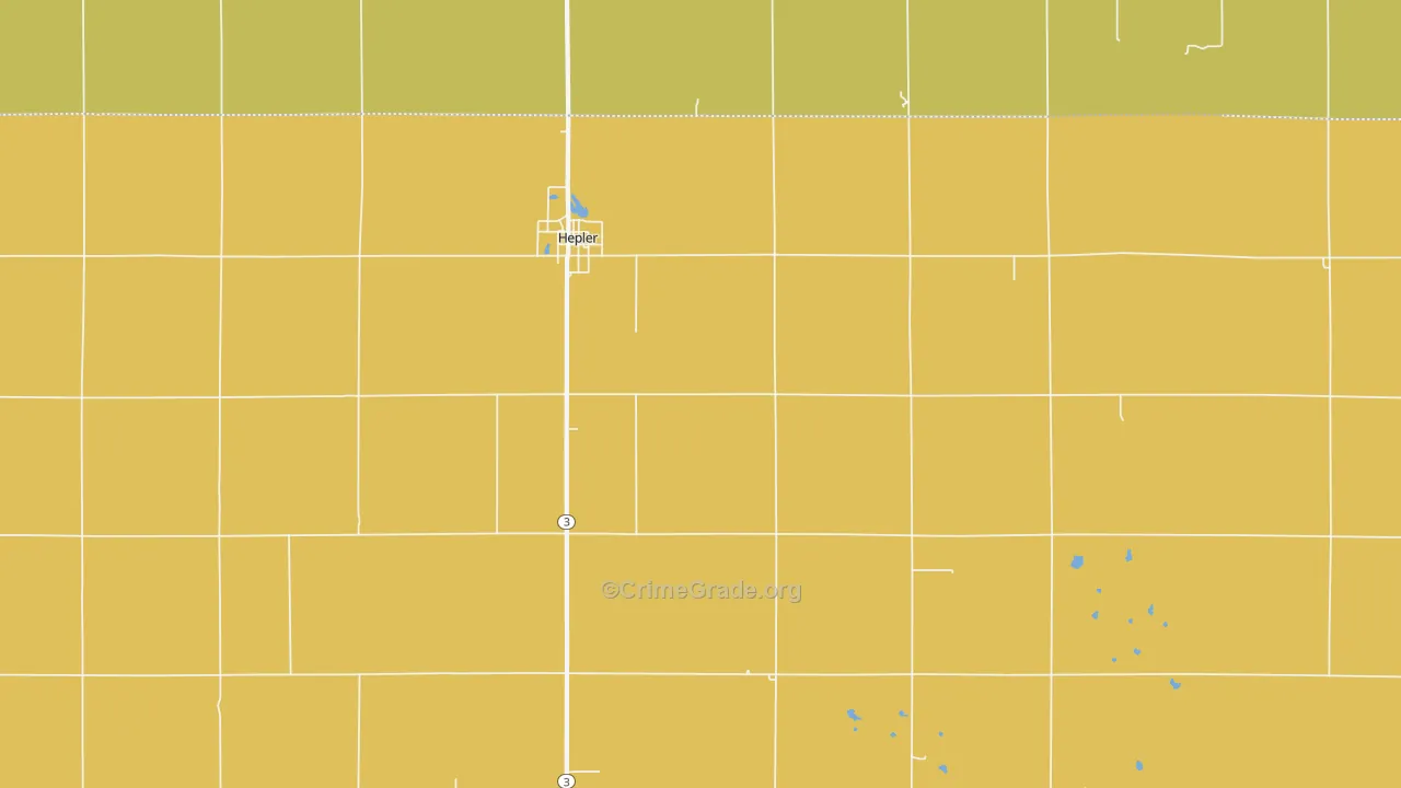 Hepler, KS Map of Vandalism Rates