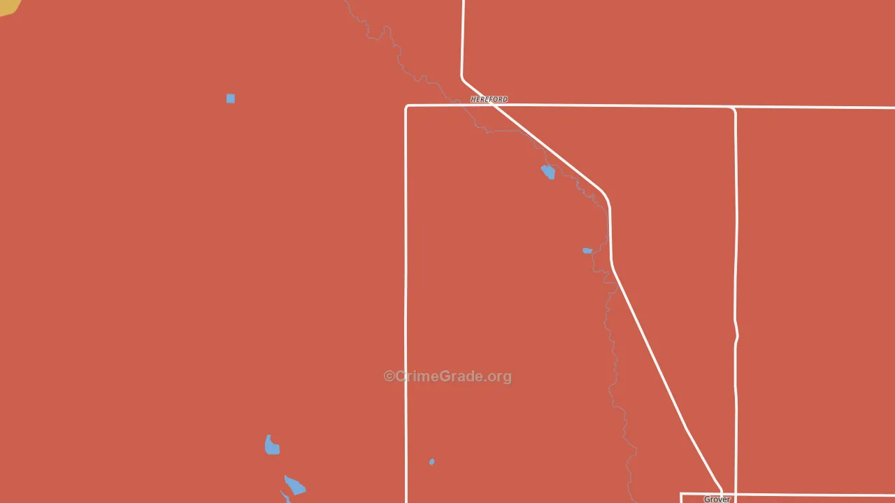 Hereford, CO Map of Vandalism Rates