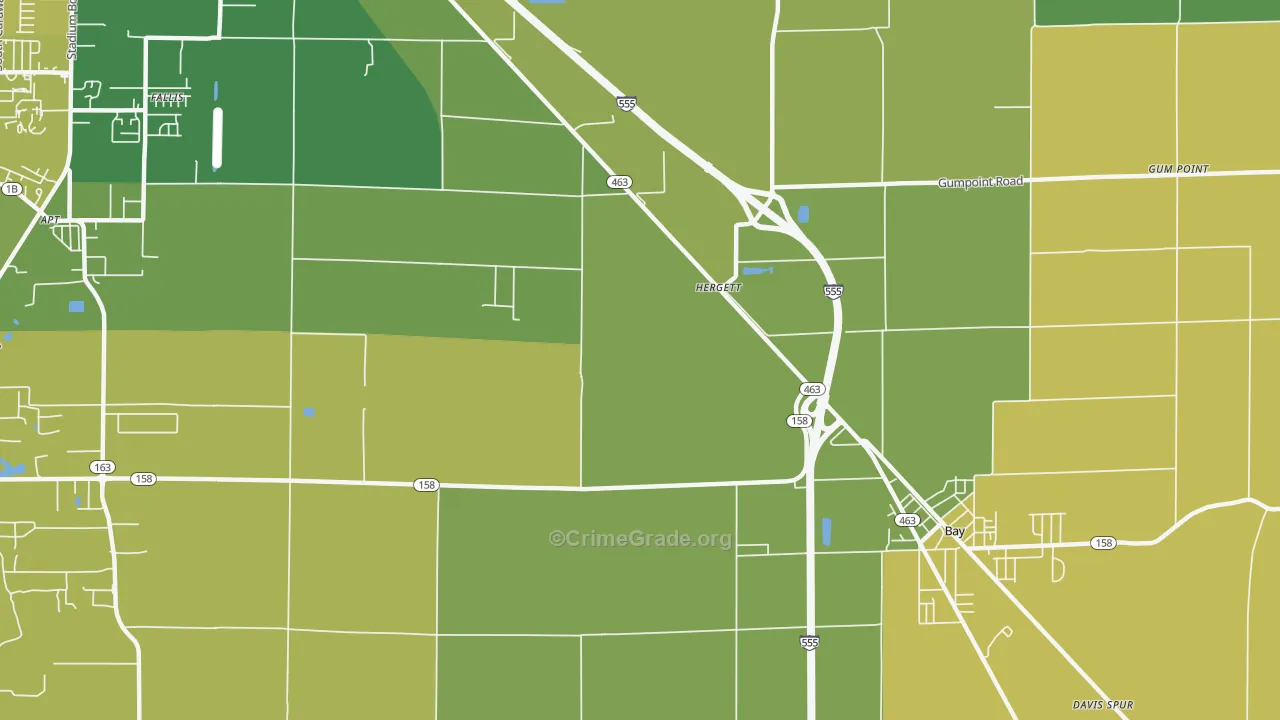 Hergett, AR Map of Vandalism Rates