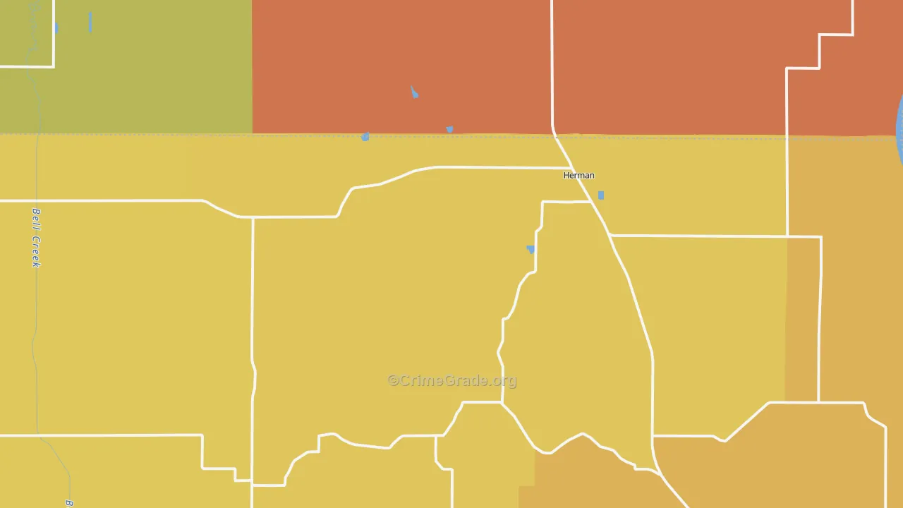 Herman, NE Map of Vandalism Rates