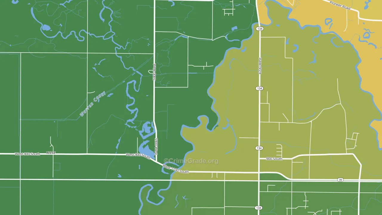 Hermitage, UT Map of Vandalism Rates