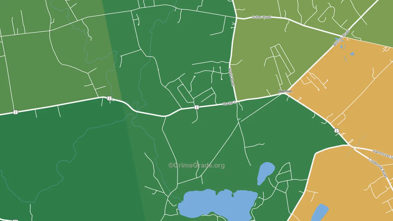 Hermon, ME Map of Vandalism Rates