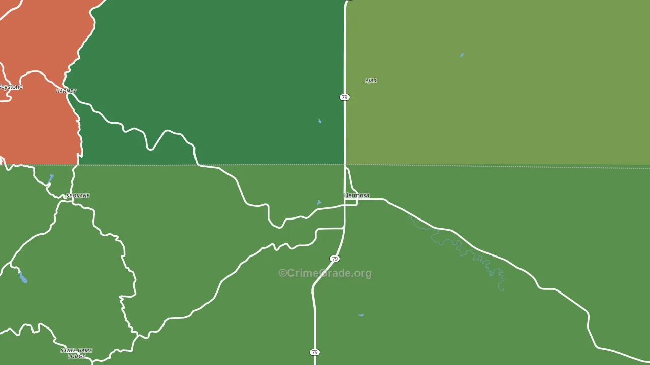 Hermosa, SD Map of Vandalism Rates