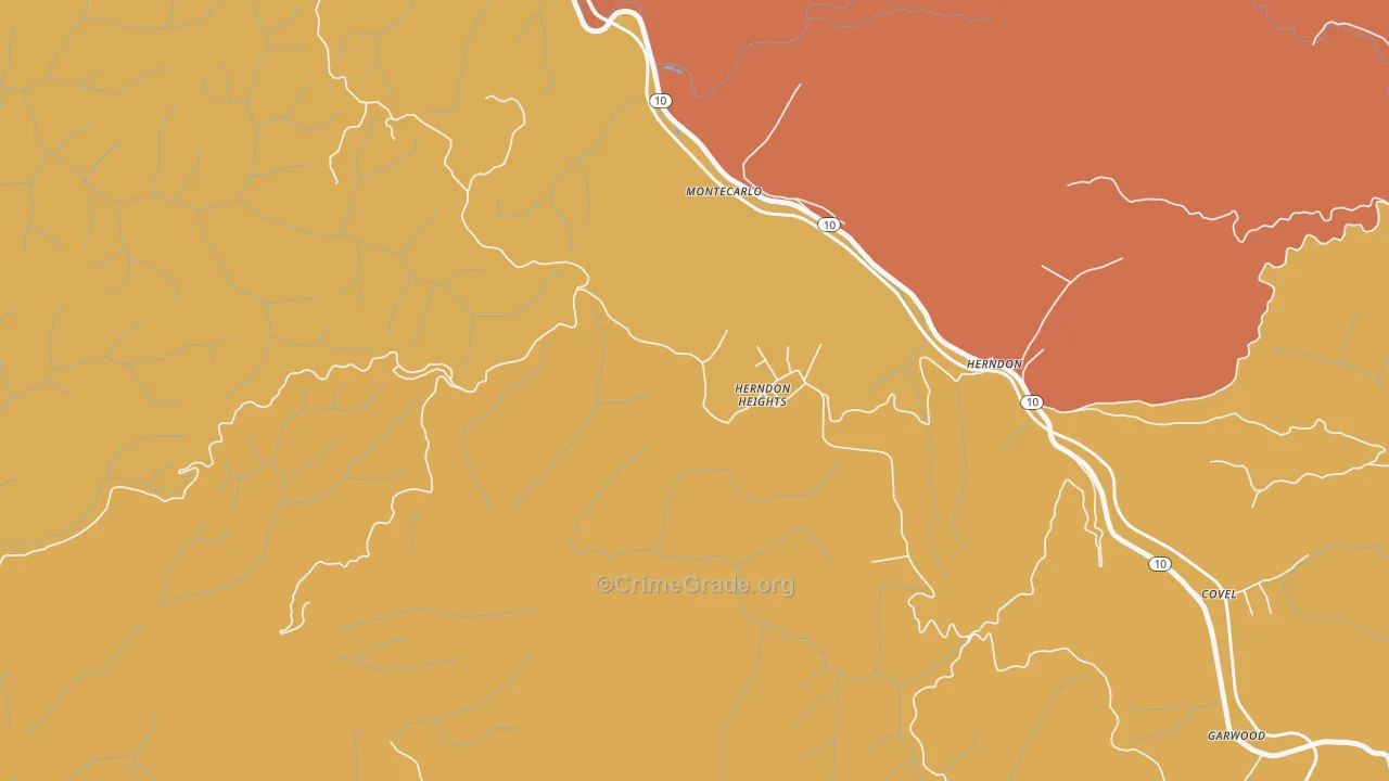 Herndon Heights, WV Map of Vandalism Rates