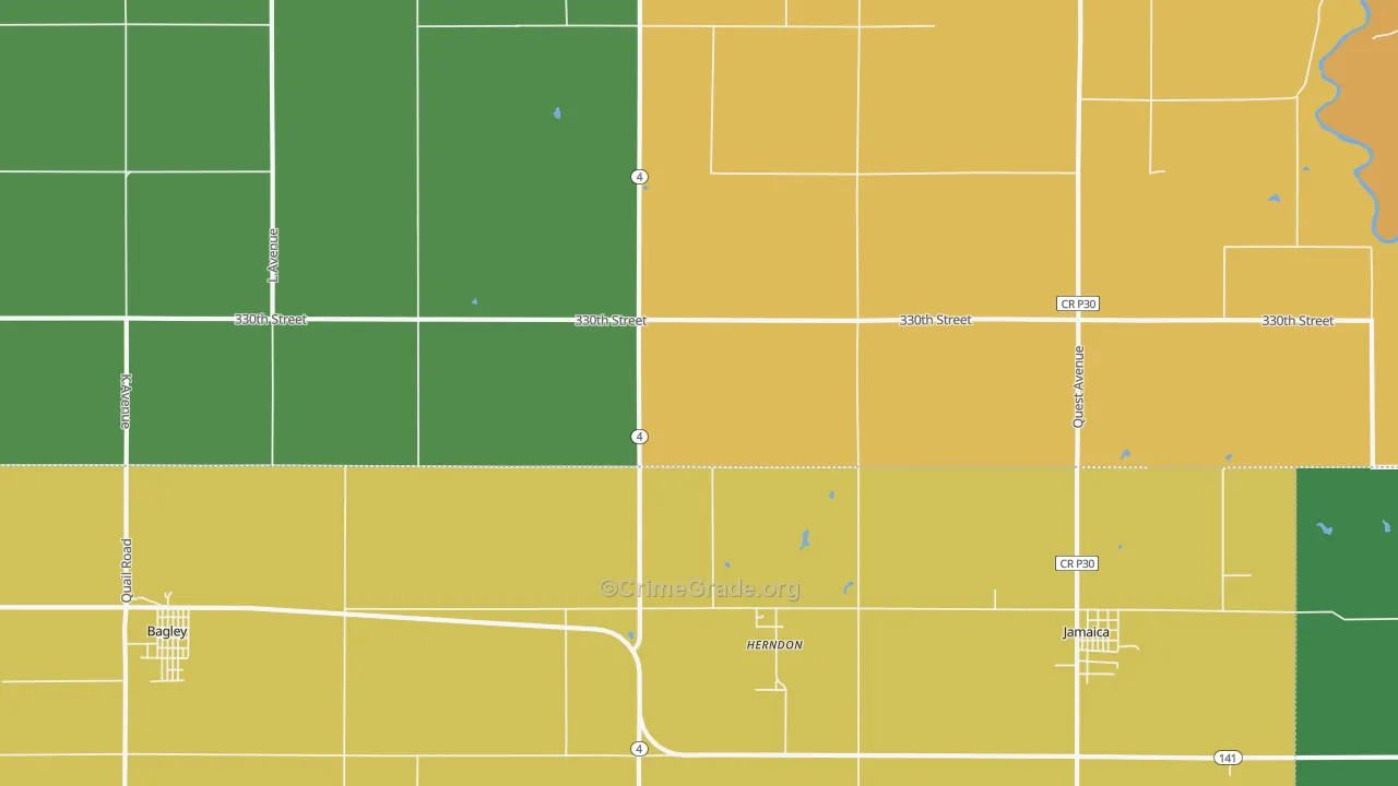 Herndon, IA Map of Vandalism Rates