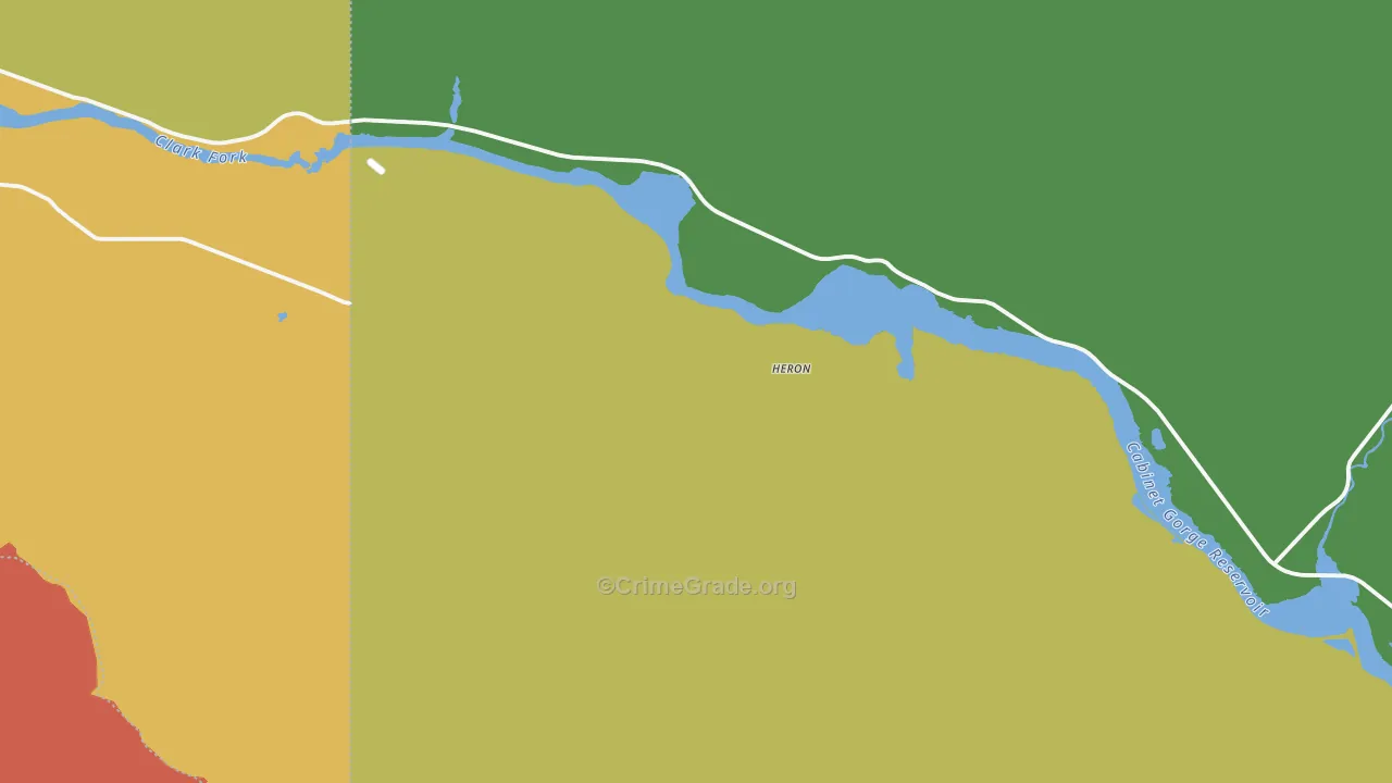 Heron, MT Map of Vandalism Rates
