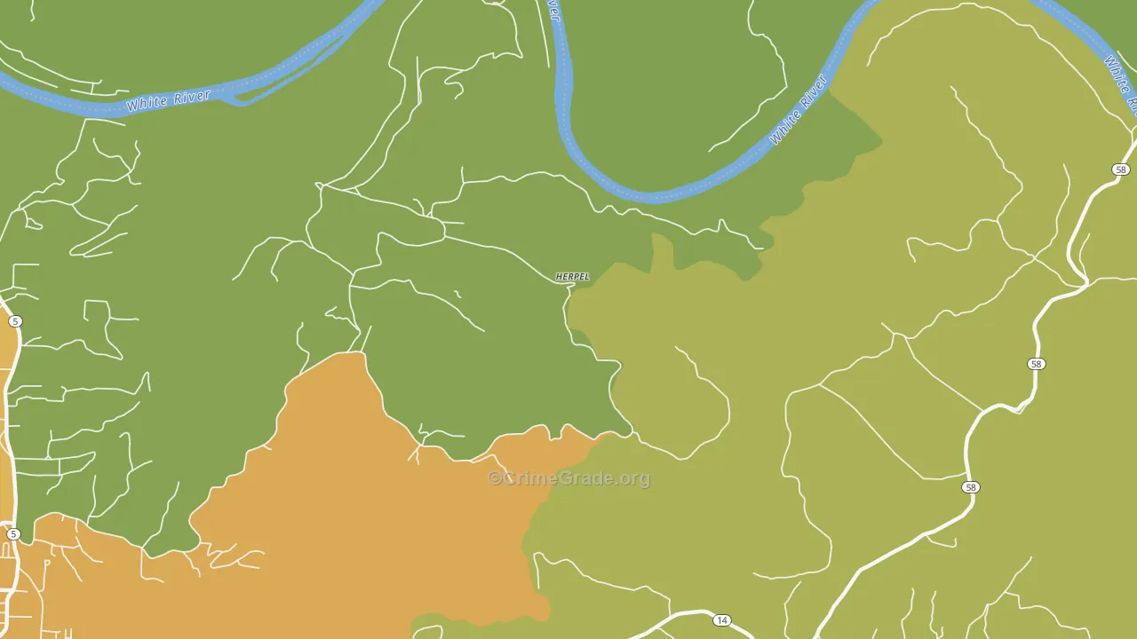 Herpel, AR Map of Vandalism Rates