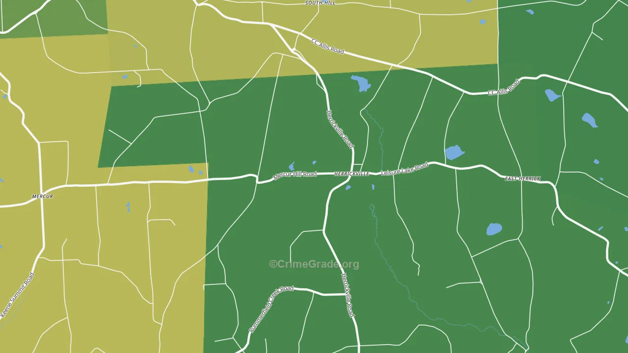 Herrickville, PA Map of Vandalism Rates