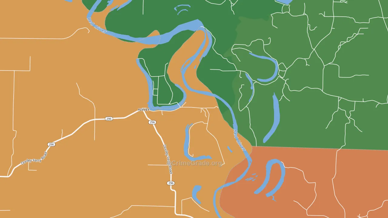 Hervey, AR Map of Vandalism Rates