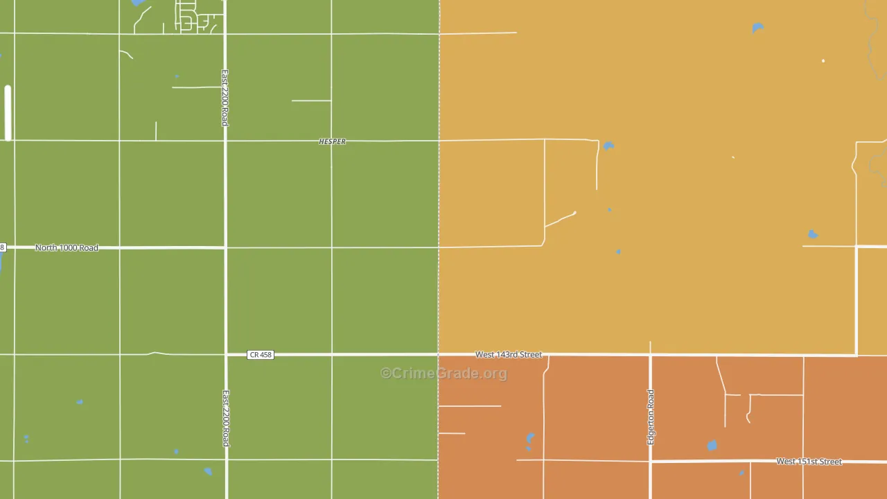 Hesper, KS Map of Vandalism Rates
